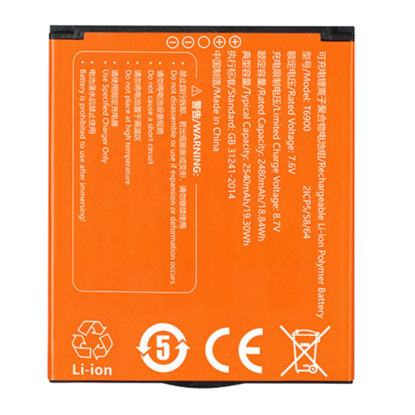 Sunmi P2 Uyumlu POS Cihazı Bataryası– T6900 7.6V 2480mAh Uzun Ömürlü Batarya