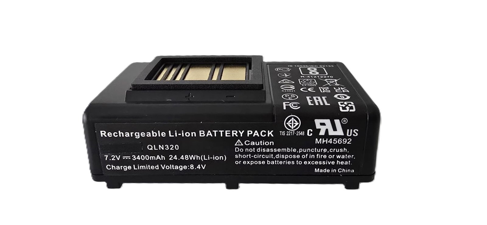 Zebra QLN320/QLN220 Mobil Etiket&Fiş Yazıcı Uyumlu Batarya – 7.2V 3400mAh Li-ion Batarya - Görsel 4