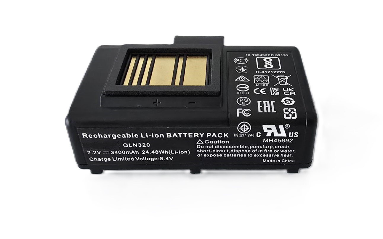 Zebra QLN320/QLN220 Mobil Etiket&Fiş Yazıcı Uyumlu Batarya – 7.2V 3400mAh Li-ion Batarya - Görsel 2