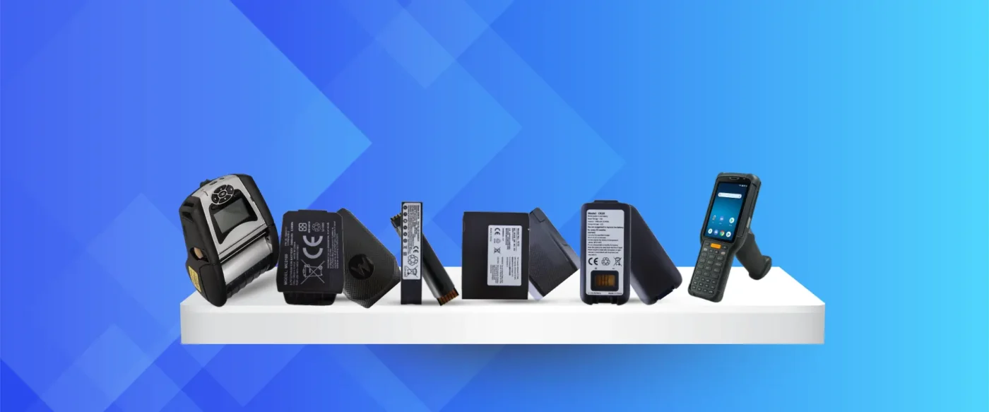Zebra, Honeywell ve Sunmi el terminalleri, barkod okuyucular ve mobil etiket yazıcıları için uzun ömürlü yedek batarya çözümleri